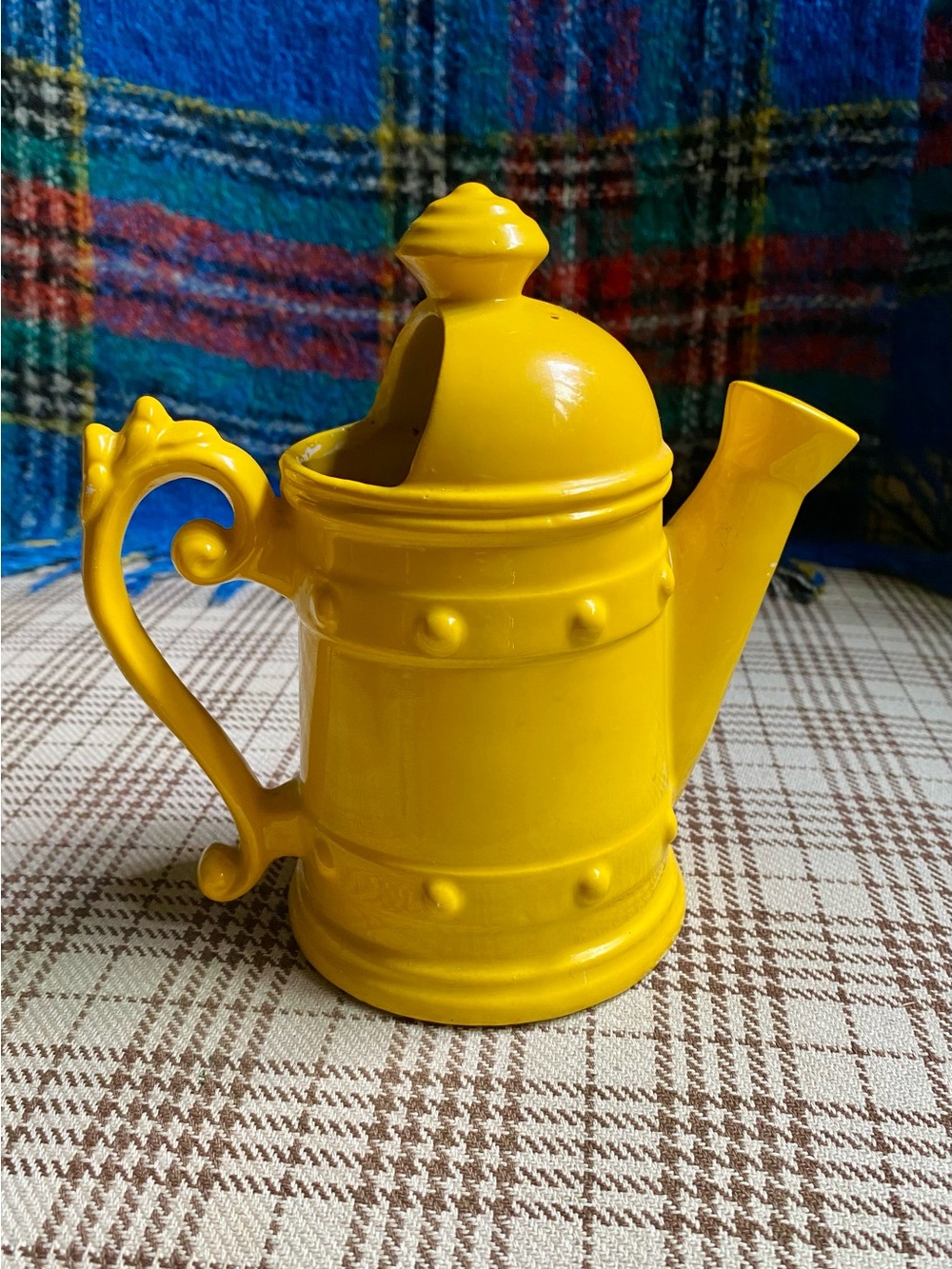 Yellow Ceramic Decorative Watering Can - Stylish Home Kitchen Accent